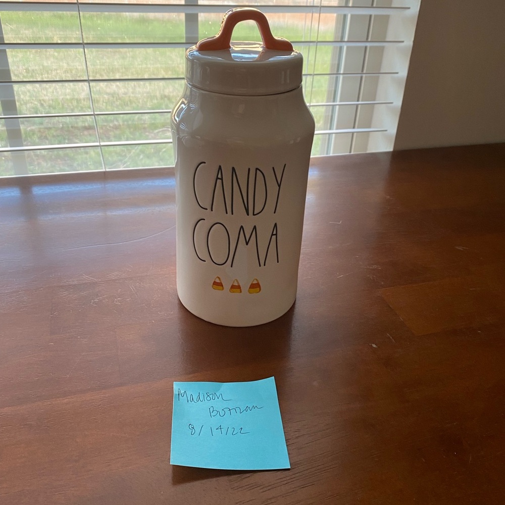 Rae Dunn Halloween Candy Coma Canister